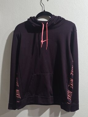 Hooded Deep Plum Nike Dri-Fit